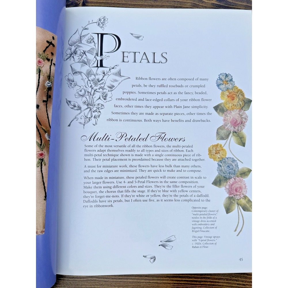 Ribbon Flowers Silk Ribbon Flower Making Millinery Book Candace Kling - Picture 6 of 13